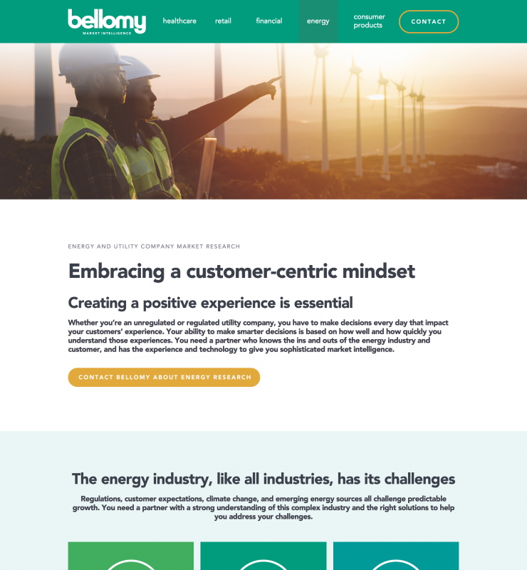 Bellomy Energy website page
